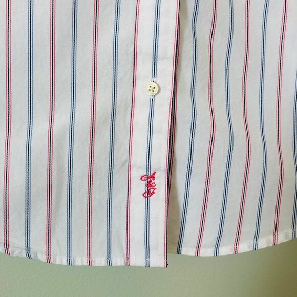 Vintage Abercrombie & Fitch 90's Y2K Striped Button Down Shirt Large - Picture 2 of 7